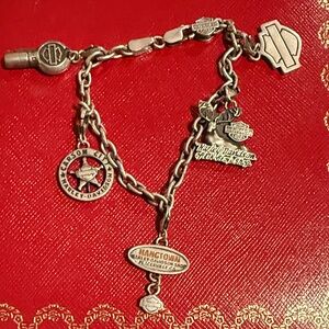 Harley-Davidson Sterling Silver Charm Bracelet